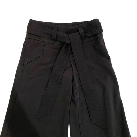 American Rag Juniors Size 1 CIE Black Wide Leg Pants With Removable Belt - Picture 4 of 13